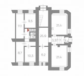 Помещение 1,3 кв.м, ст.м «Выборгская»